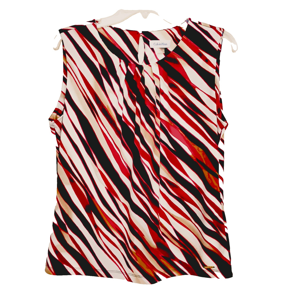 Calvin Klein Blouse Polyester ~ Size L